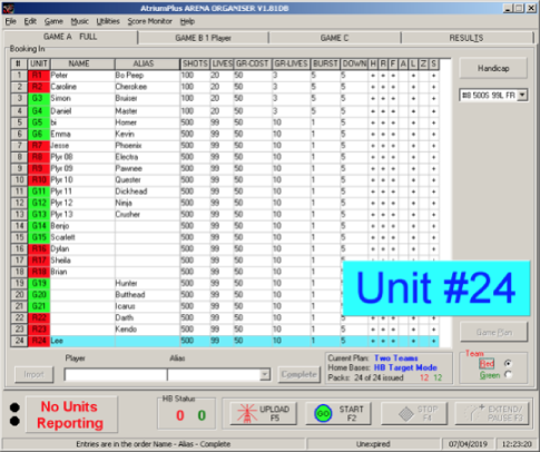 AtriumPlus LaserTag scoreboard software designed for laser games